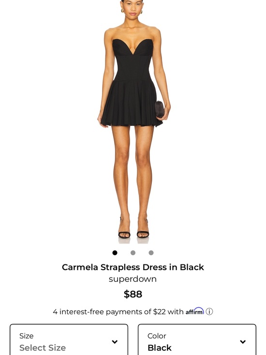 superdown Dresses & Skirts - superdown Strapless Sweetheart Mini Dress in Black